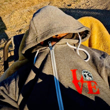 Load image into Gallery viewer, LOVE Full-Zip Hooded Sweatshirt