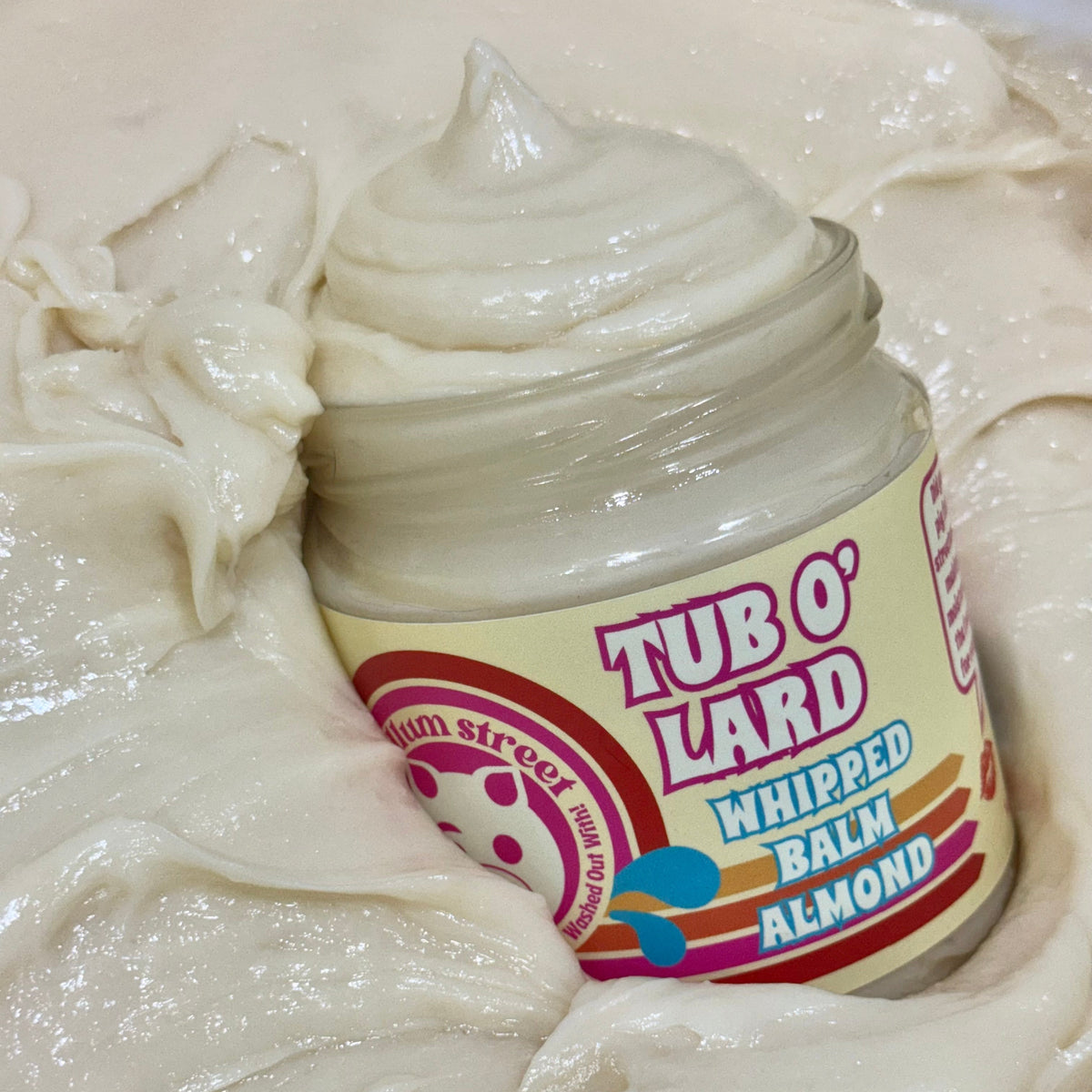 Tub O' Lard Whipped Balm ALMOND (12oz) – Vellum St Soap Company