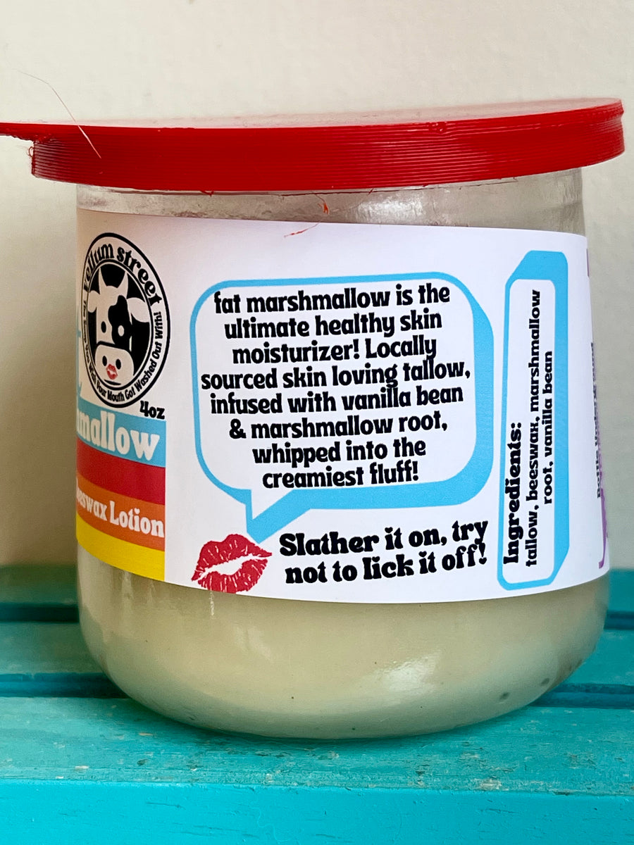 fat marshmallow 4oz Tallow Solid Lotion Vellum St Soap Company