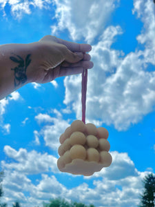 fat marshmallow SOAP ON A ROPE